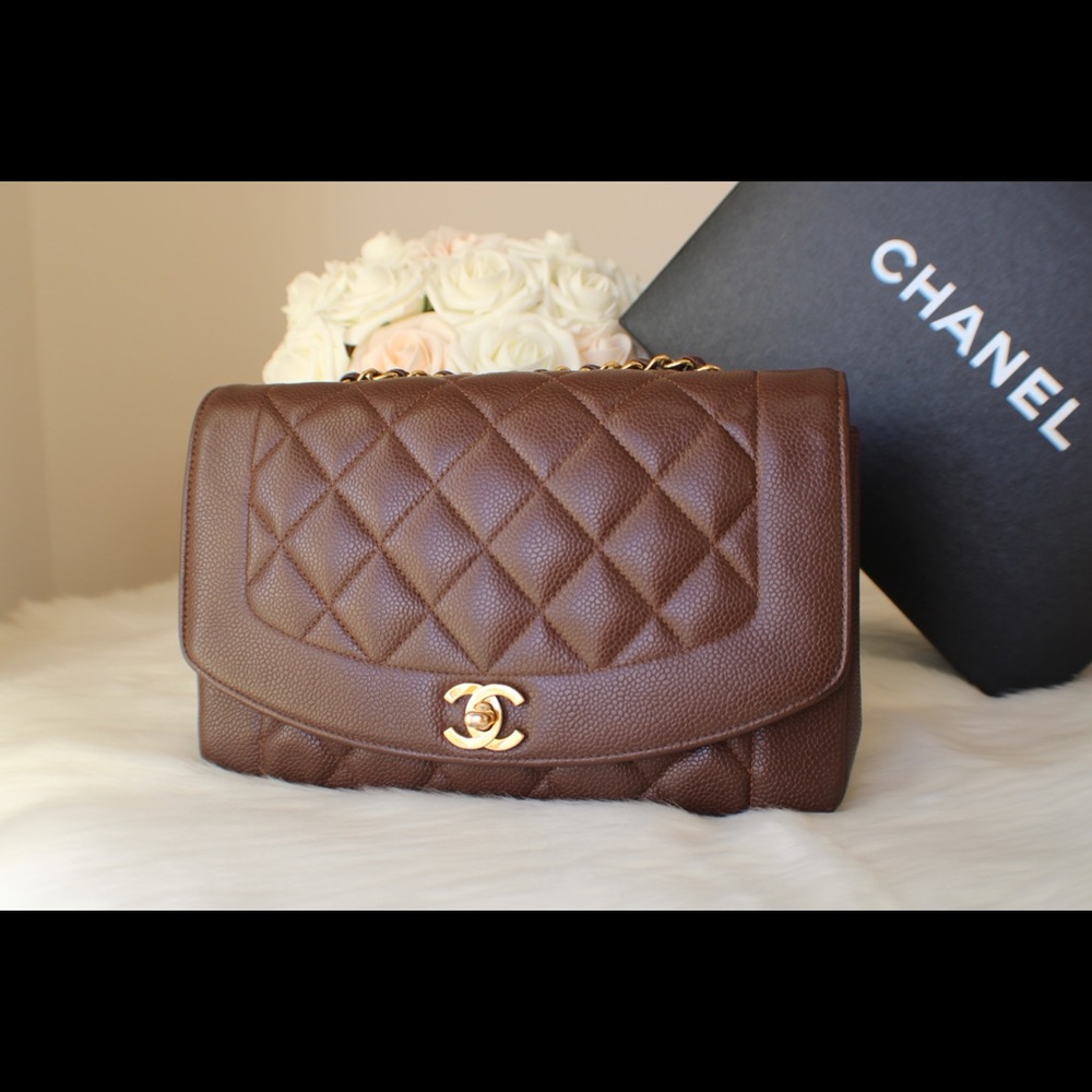❌SOLD❌Chanel Caviar Diana Cocoa Brown w/ 24k GHW - Picture 13 of 16
